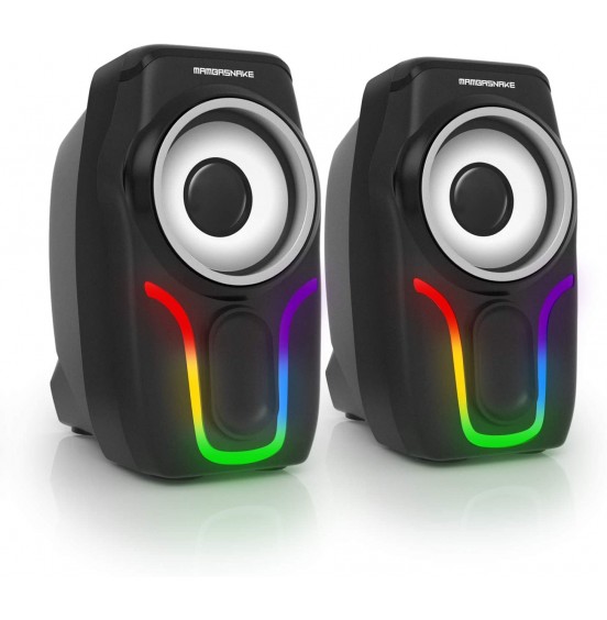 Computer Speakers,2.0 Stereo Volume Control Gaming Speakers with Surround Sound,6 RGB LED Backlit Effect,USB Powered Wired Laptop Speakers with 3.5mm for Desktop Computer/PC/Laptops(White) Computer Speakers,2.0 Stereo Volume Control Gaming Speakers with Surround Sound,6 RGB LED Backlit Effect,USB Powered Wired Laptop Speakers with 3.5mm for Desktop Computer/PC/Laptops(White)