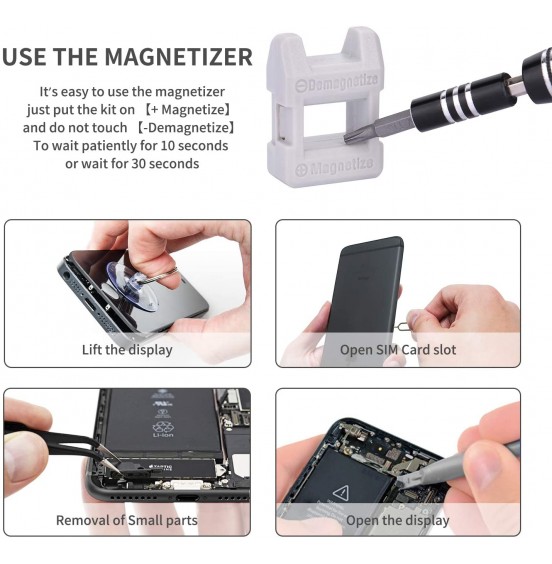 Computer Repair Kit, 122 in 1 Magnetic Laptop Screwdriver Kit, Precision Screwdriver Set, Small Impact Screw Driver Set with Case for Computer, Laptop, PC, for iPhone, Watch, Ps4 DIY Hand Tools -Grey Computer Repair Kit, 122 in 1 Magnetic Laptop Screwdriver Kit, Precision Screwdriver Set, Small Impact Screw Driver Set with Case for Computer, Laptop, PC, for iPhone, Watch, Ps4 DIY Hand Tools -Grey