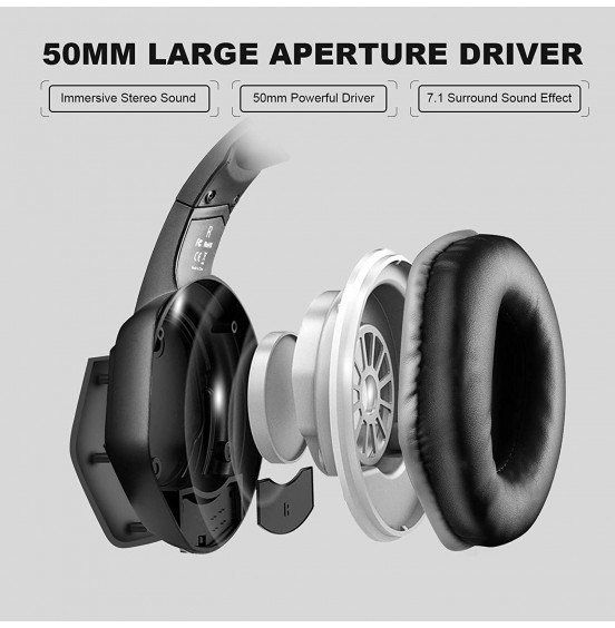 EKSA E1000 USB Gaming Headset for PC - Computer Headphones with Microphone/Mic Noise Cancelling, 7.1 Surround Sound Wired Headset&RGB Light - Gaming Headphones for PS4/PS5 Console Laptop EKSA E1000 USB Gaming Headset for PC - Computer Headphones with Microphone/Mic Noise Cancelling, 7.1 Surround Sound Wired Headset&RGB Light - Gaming Headphones for PS4/PS5 Console Laptop