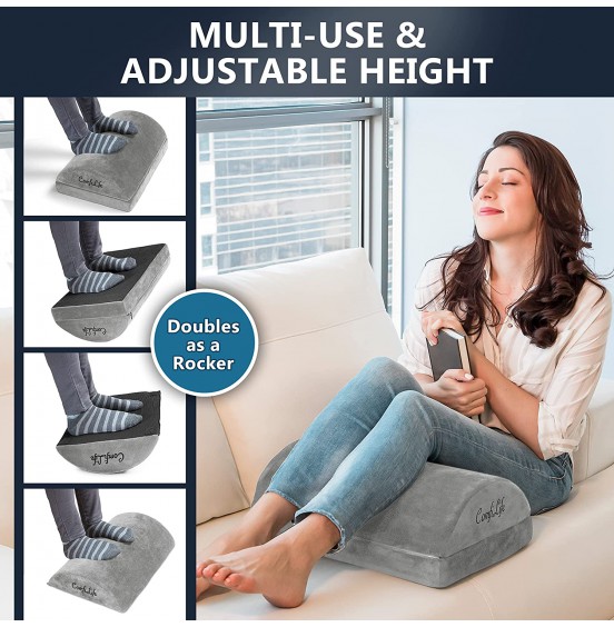ComfiLife Foot Rest for Under Desk at Work - Adjustable Memory Foam Foot Rest for Office Chair & Gaming Chair - Ergonomic Design for Back & Hip Pain Relief (Black) ComfiLife Foot Rest for Under Desk at Work - Adjustable Memory Foam Foot Rest for Office Chair & Gaming Chair - Ergonomic Design for Back & Hip Pain Relief (Black)