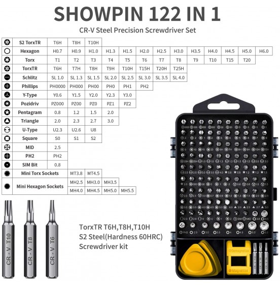 Computer Repair Kit, 122 in 1 Magnetic Laptop Screwdriver Kit, Precision Screwdriver Set, Small Impact Screw Driver Set with Case for Computer, Laptop, PC, for iPhone, Watch, Ps4 DIY Hand Tools -Grey Computer Repair Kit, 122 in 1 Magnetic Laptop Screwdriver Kit, Precision Screwdriver Set, Small Impact Screw Driver Set with Case for Computer, Laptop, PC, for iPhone, Watch, Ps4 DIY Hand Tools -Grey