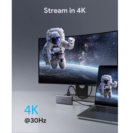 USB C Hub 9 in 1, MAVINEX USB C Adapter 4K to HDMI, 100W Power Delivery, 5Gbps USB-C Data Port, 3 USB 3.0 Ports, MicroSD/TF, 1Gbps Ethernet Docking Station for MacBook, Dell XPS, More Type C Devices USB C Hub 9 in 1, MAVINEX USB C Adapter 4K to HDMI, 100W Power Delivery, 5Gbps USB-C Data Port, 3 USB 3.0 Ports, MicroSD/TF, 1Gbps Ethernet Docking Station for MacBook, Dell XPS, More Type C Devices