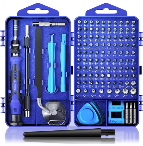 Computer Repair Kit, 122 in 1 Magnetic Laptop Screwdriver Kit, Precision Screwdriver Set, Small Impact Screw Driver Set with Case for Computer, Laptop, PC, for iPhone, Watch, Ps4 DIY Hand Tools -Grey Computer Repair Kit, 122 in 1 Magnetic Laptop Screwdriver Kit, Precision Screwdriver Set, Small Impact Screw Driver Set with Case for Computer, Laptop, PC, for iPhone, Watch, Ps4 DIY Hand Tools -Grey