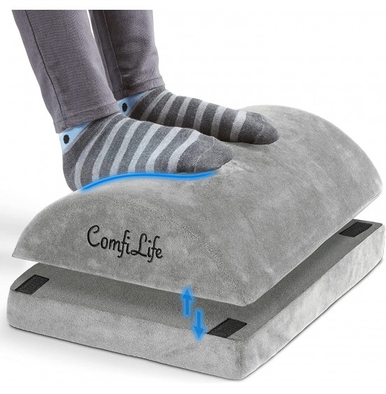 ComfiLife Foot Rest for Under Desk at Work - Adjustable Memory Foam Foot Rest for Office Chair & Gaming Chair - Ergonomic Design for Back & Hip Pain Relief (Black) ComfiLife Foot Rest for Under Desk at Work - Adjustable Memory Foam Foot Rest for Office Chair & Gaming Chair - Ergonomic Design for Back & Hip Pain Relief (Black)